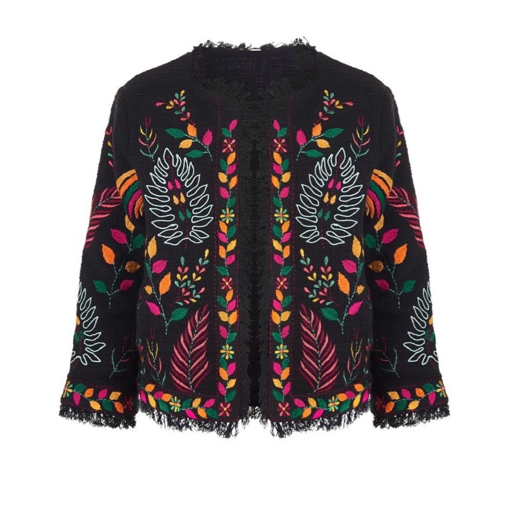 Colorful Embroidered jacket by At Last